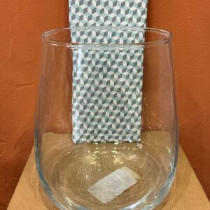 Vase en verre blanc bombé collection « alzaria»
